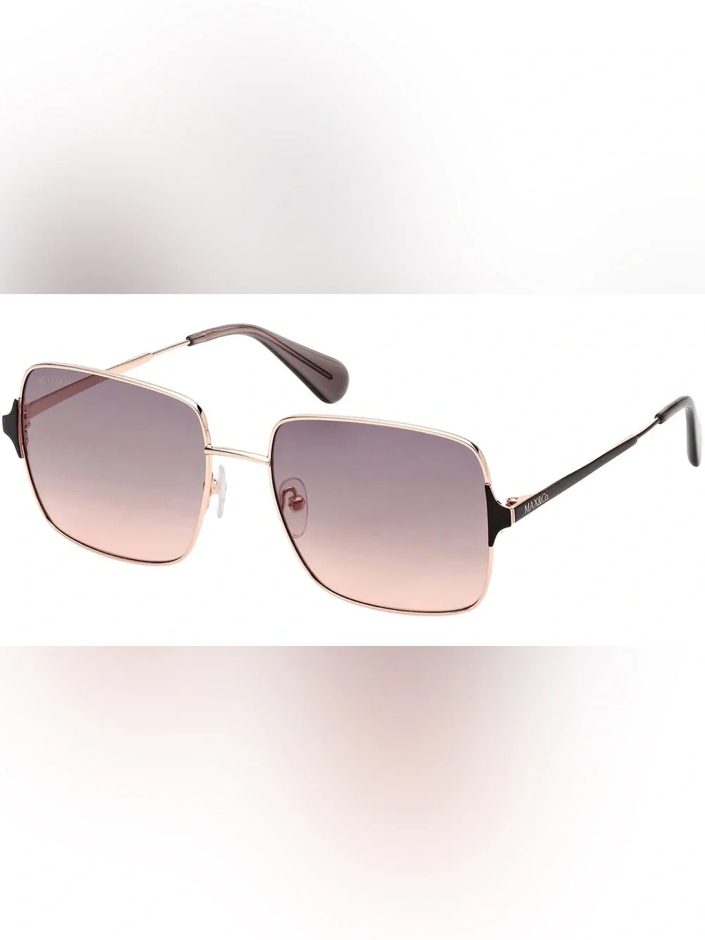 Max & Co Slim Metal Square w/ Acetate Temple Tips